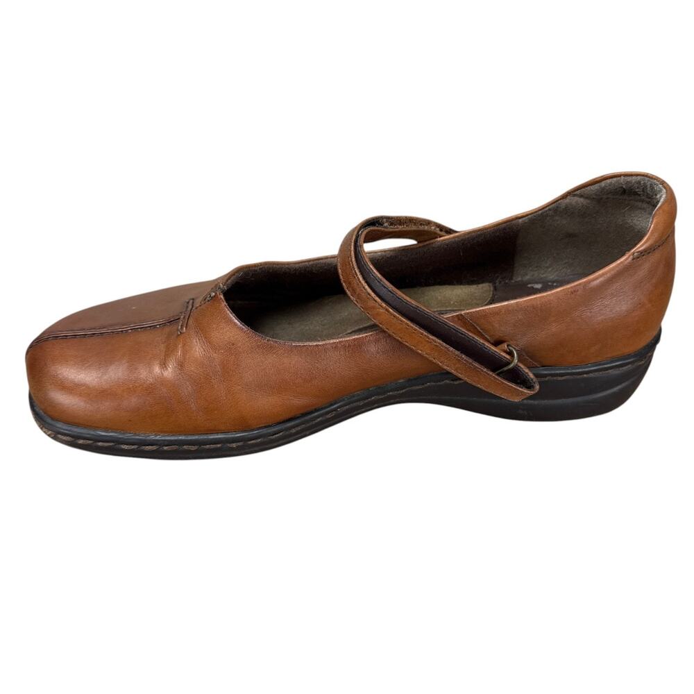 Earth Spirit Womens Size 11 Elliot Leather Mary Jane Flats Brown Comfort Granola - Picture 4 of 12